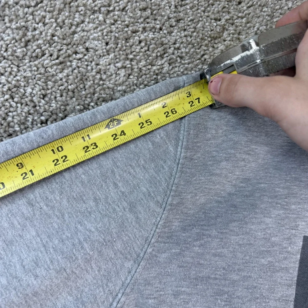 The North Face Hoodie Mens Large Gray Fleece Pullover Logo Graphic Sweatshirt